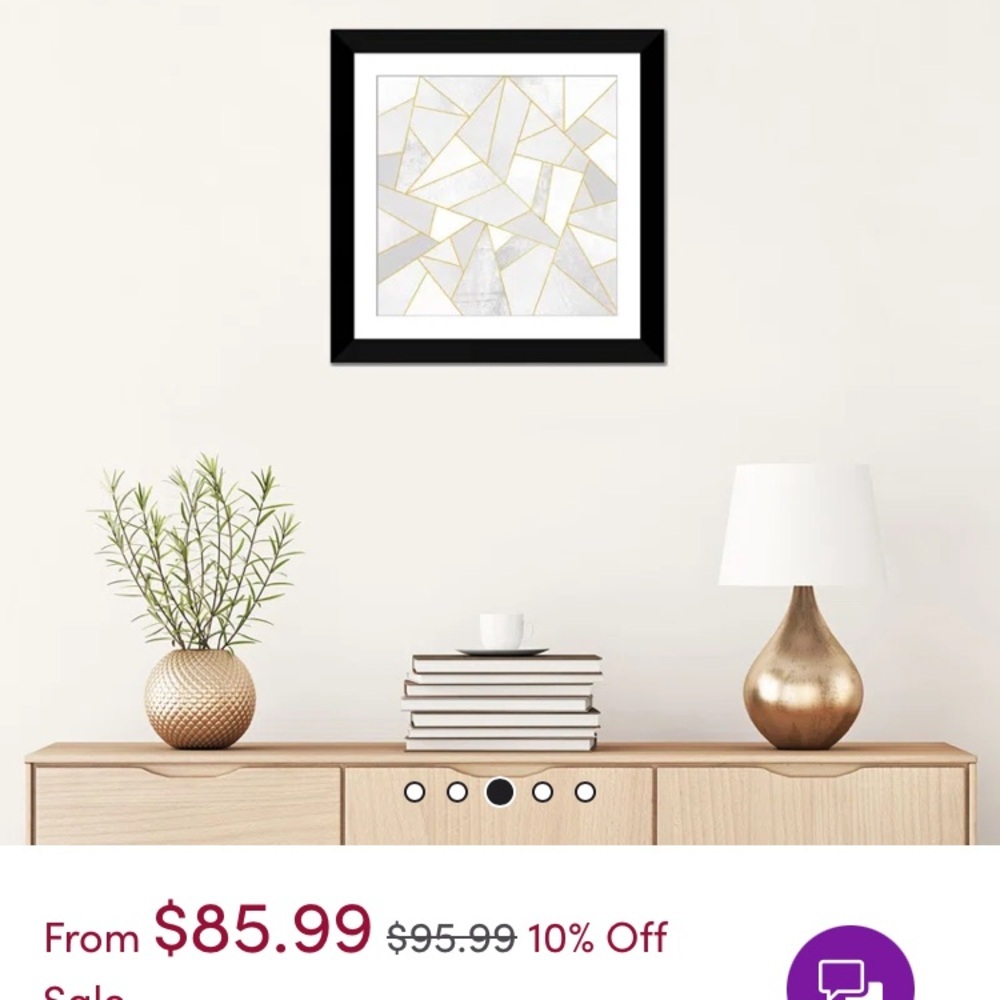 Wayfair Mercer41 Geometric Art on Wrapped Canvas